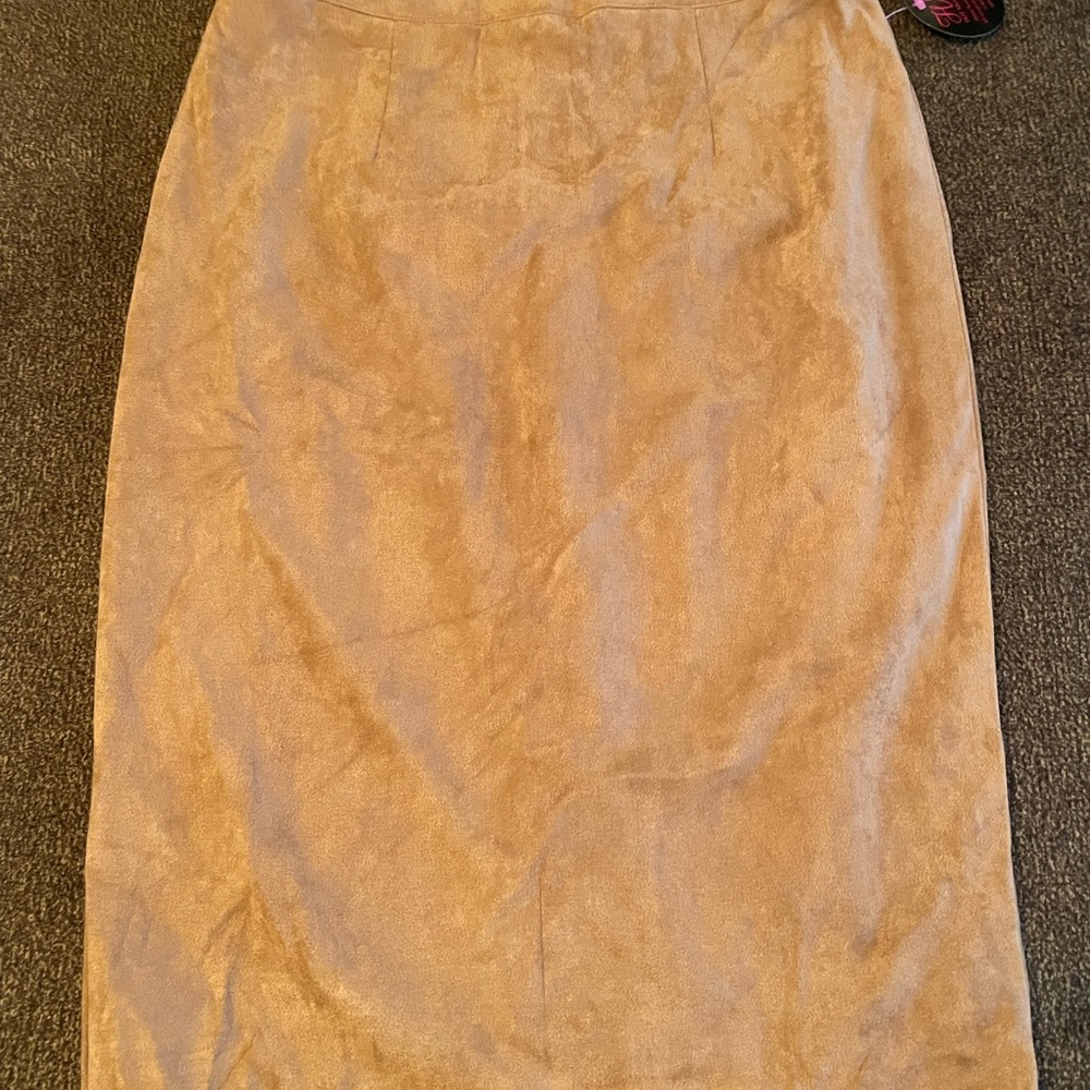Suede skirt.